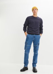 Loose Fit Cargo-Stretch-Jeans mit recycelter Baumwolle, Straight, RAINBOW
