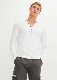 Langarm-Henleyshirt aus Bio Baumwolle, Slim Fit, RAINBOW