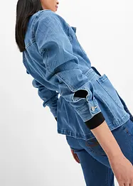 Veste en jean cargo avec ceinture, bonprix