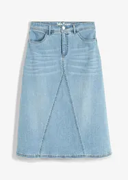 Jupe en jean extensible, taille haute, bonprix