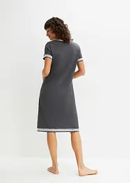 Nachtkleid mit  Knopfleiste und Spitze, bonprix