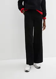 Pantalon large à pinces avec taille haute confortable et ajustable, bonprix