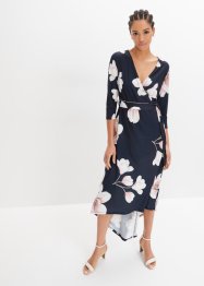 Langes Vokuhila-Kleid mit Bindegürtel, BODYFLIRT boutique