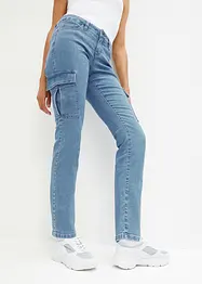 Cargo Jeans Mid Waist, Stretch, bonprix