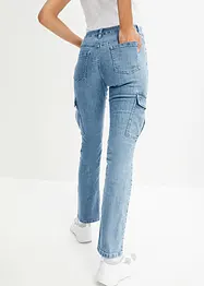 Jean cargo Straight délavé, bonprix