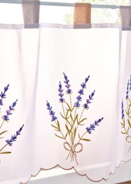 Scheibengardine mit Lavendel Stickerei, bonprix