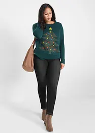High Waist Jeggings aus leichter, elastischer Thermoqualität mit Bequembund, bonprix