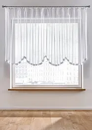 Store ondulé avec bordure en satin et polyester recyclé, bonprix