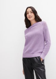 Baumwoll-Pullover mit Ajourmuster, bpc selection