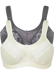 Lot de 2 soutiens-gorge grand maintien sans armatures, bonprix