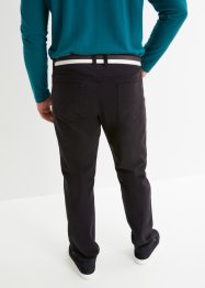 Regular Fit Stretch-Hose mit Gürtel, Straight, bpc bonprix collection