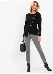 Feinstrickpullover mit Nietendetails, bonprix
