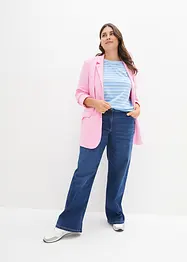 Wide-Leg-Jeans Mid Waist, Stretch, bonprix