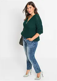 Grobstrick-Pullover mit Reißverschluss-Detail, bonprix