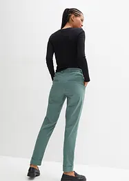 Pantalon chino extensible avec taille confortable et revers, bonprix