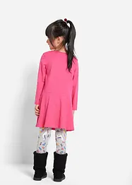 Jerseykleid + Leggings mit Puppenkleid (3-tlg. Set), bonprix