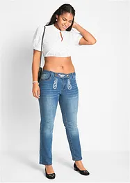Dirndlbluse mit Lochspitze, bonprix