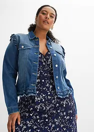 Jeansjacke mit Volants, bonprix