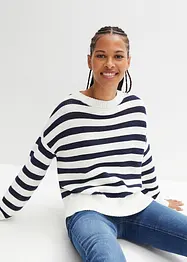 Pull boxy en maille ajourée, bonprix
