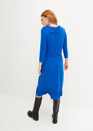 Robe en jersey-viscose avec volants sur le décolleté, bpc bonprix collection