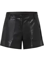 Kurze Lederimitat-Shorts, bonprix
