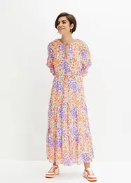 Robe longue à fleurs en polyester recyclé, bonprix