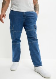 Loose Fit Cargo-Stretch-Jeans mit recycelter Baumwolle, Straight, RAINBOW