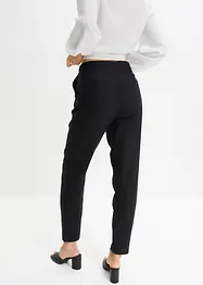 Pantalon en lin taille haute et raccourci à empiècement élastique, bonprix