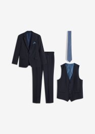 Anzug Slim Fit (4-tlg.Set): Sakko, Hose, Weste, Krawatte und Einstecktuch, bonprix