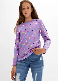 Lot de 3 T-shirts manches longues 100% coton, bonprix