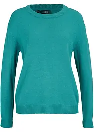 Pull col rond en maille, bonprix