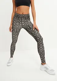 Sport-Leggings mit Print, schnelltrocknend, bonprix