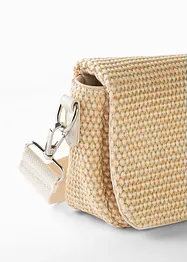 Sac à bandoulière aspect paille avec sangle amovible, bonprix