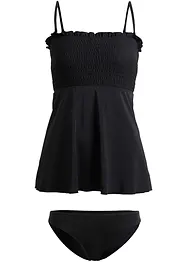 Gesmokter Bandeau-Tankini (2-tlg.Set), bonprix
