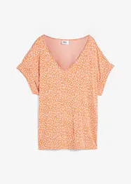 T-shirt en viscose à col V, bonprix