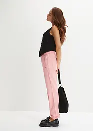 Pantalon en twill stretch à taille élastiquée, BODYFLIRT