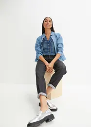 Jean mom taille haute, extensible, bonprix