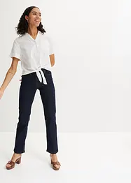 Jean droit taille mi-haute, extensible, bonprix