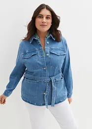 Cargo-Jeansjacke mit Gürtel, bonprix