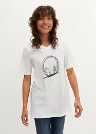 T-shirt long imprimé, bonprix