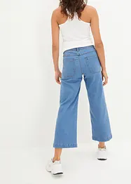 Wide Leg Jeans Mid Waist, cropped, bonprix