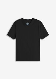 T-shirt coton sans coutures Essential avec col V, bpc bonprix collection