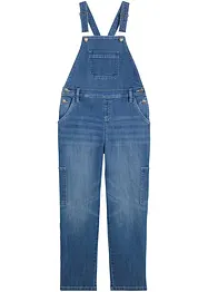 Mädchen Latz-Jeanshose, Wide Leg, bonprix