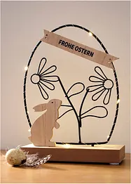 Objet déco LED avec lapin et inscription Frohe Ostern, bonprix