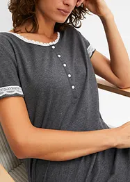 Nachthemd mit Knopfleiste und Spitze, bonprix