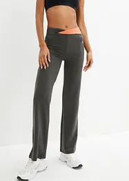 Lot de 2 pantalons de sport en coton, bootcut, bonprix