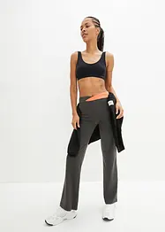 Lot de 2 pantalons de sport en coton, bootcut, bonprix