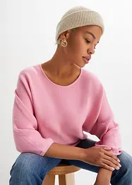 Oversize Ripp-Pullover aus Viskose-Mix, bonprix