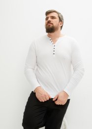 Langarm-Henleyshirt aus Bio Baumwolle, Slim Fit, RAINBOW