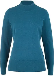 Pull basique en maille fine à col montant, bonprix